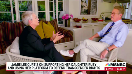 'It's Awful! And It's Terrifying!' Jamie Lee Curtis Tells MSNBC's Joe Scarborough She Fears For Her Trans Daughter