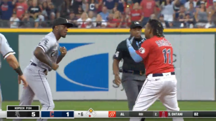 Tim Anderson and Jose Ramirez square up to fight